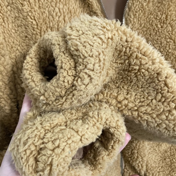 NWOT Vmong size medium Brown Teddy bear jacket - Picture 6 of 11